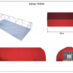 Тентовый ангар 10х20